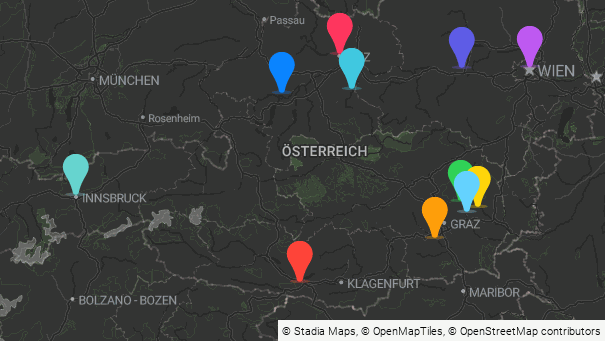 Map of company locations