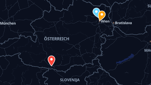 Map of company locations