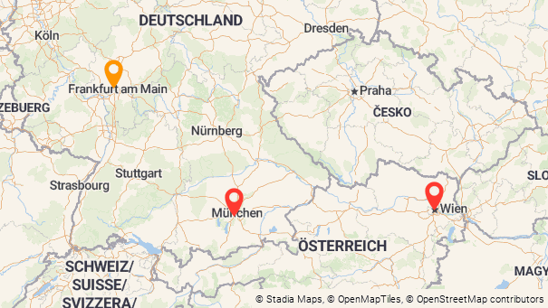 Map of company locations