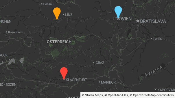 Map of company locations