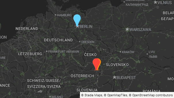Map of company locations