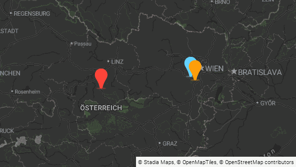 Map of company locations