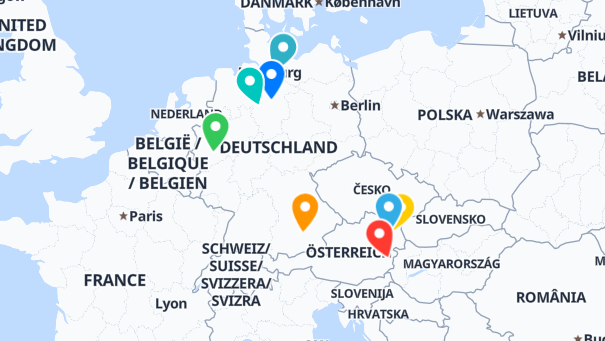 Map of company locations