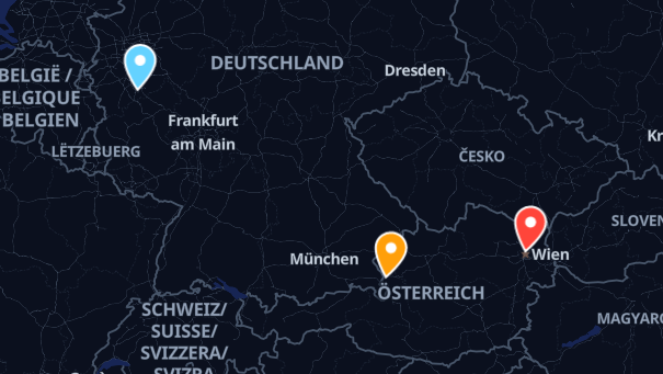 Map of company locations