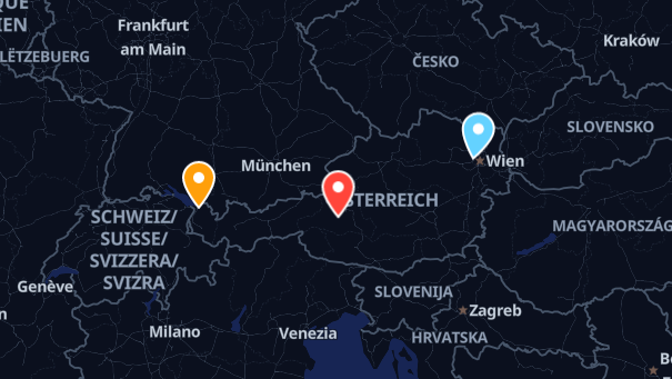 Map of company locations