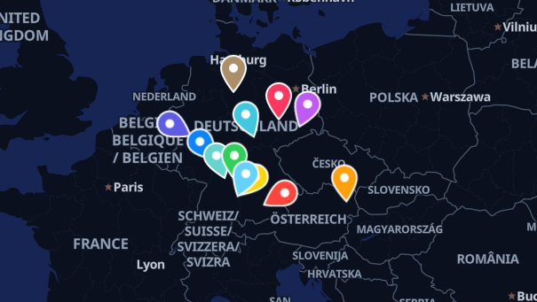 Map of company locations