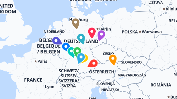 Map of company locations