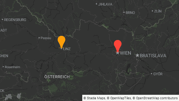 Map of company locations