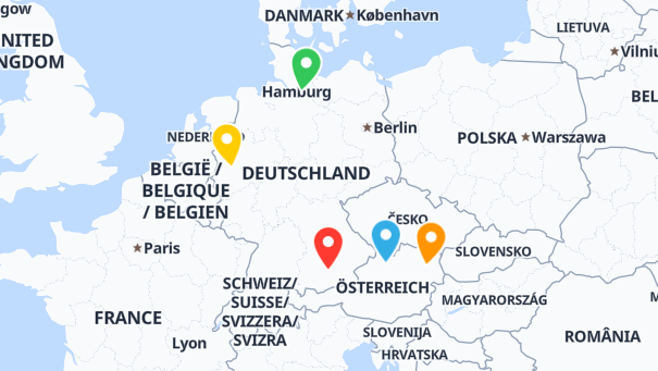 Map of company locations