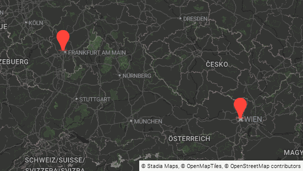 Map of company locations