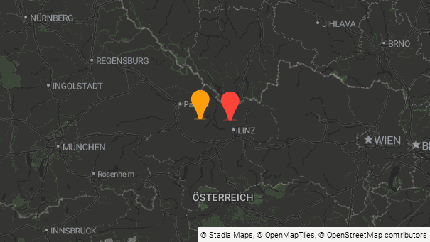 Map of company locations