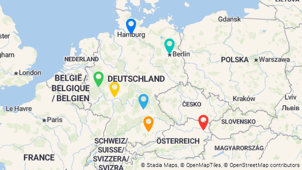 Map of company locations