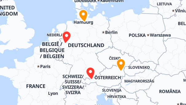 Map of company locations