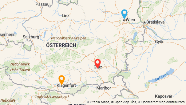 Map of company locations