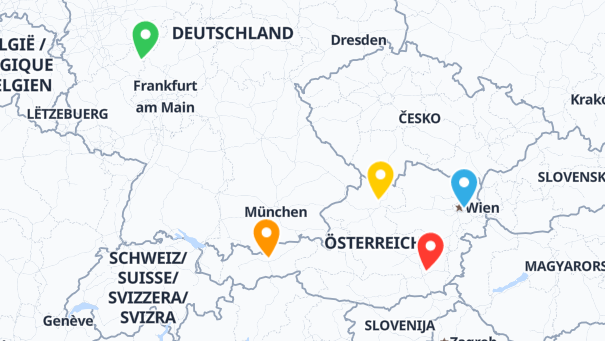 Map of company locations