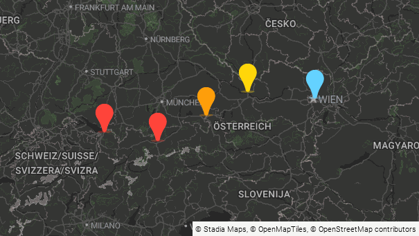Map of company locations