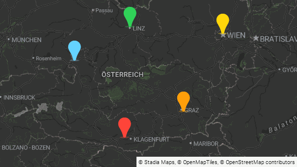 Map of company locations