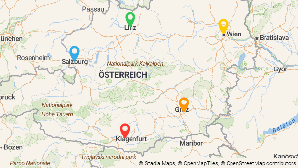 Map of company locations