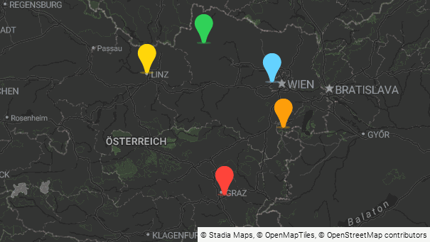 Map of company locations