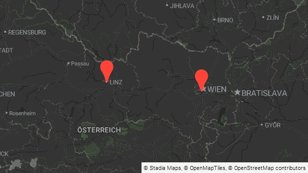 Map of company locations