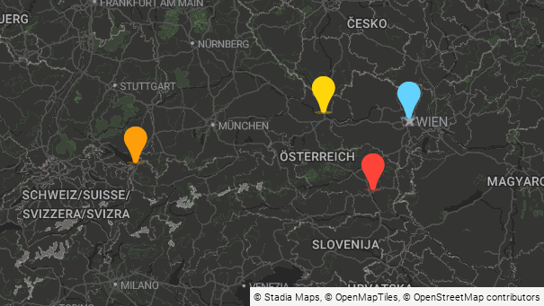 Map of company locations