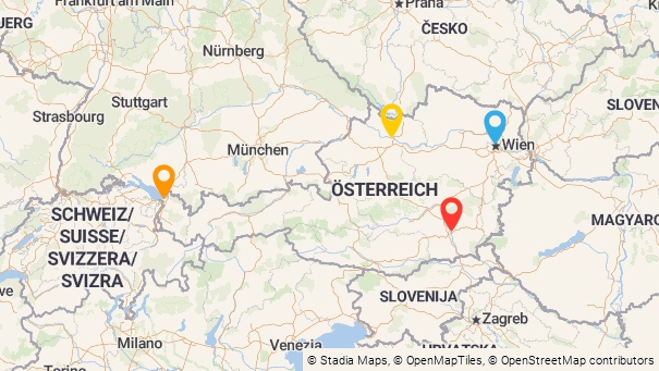 Map of company locations
