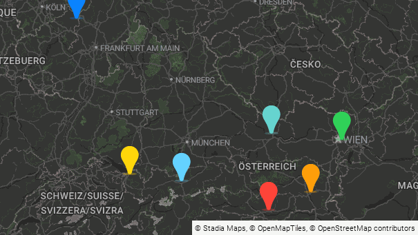 Map of company locations