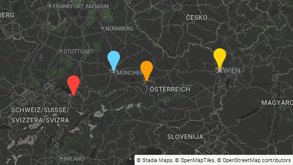 Map of company locations