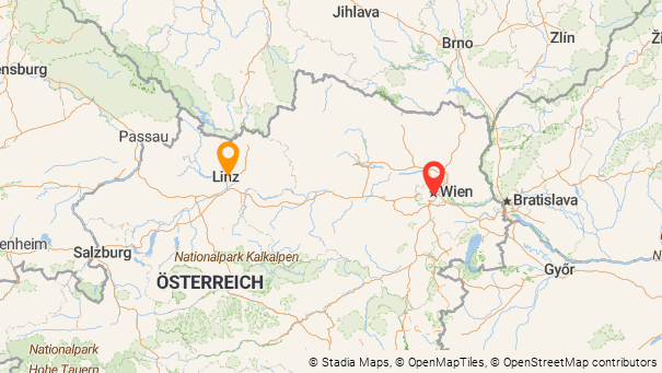 Map of company locations