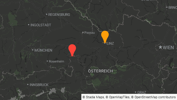 Map of company locations