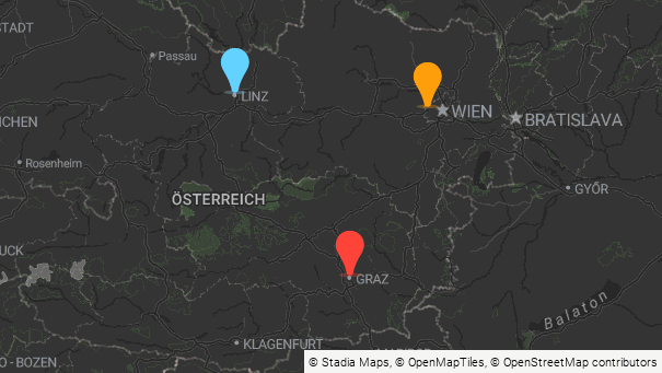 Map of company locations