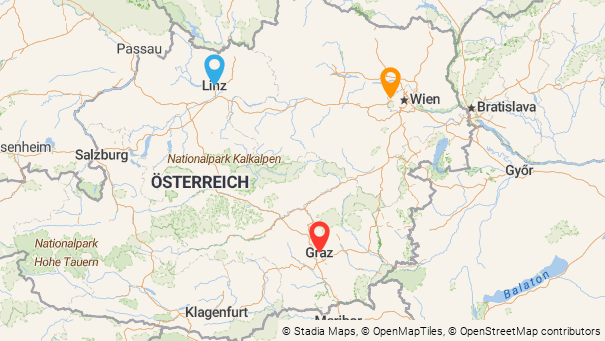 Map of company locations