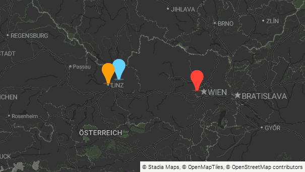 Map of company locations