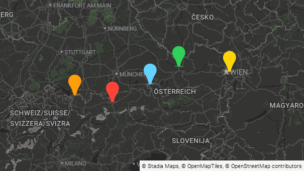 Map of company locations