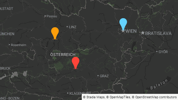 Map of company locations