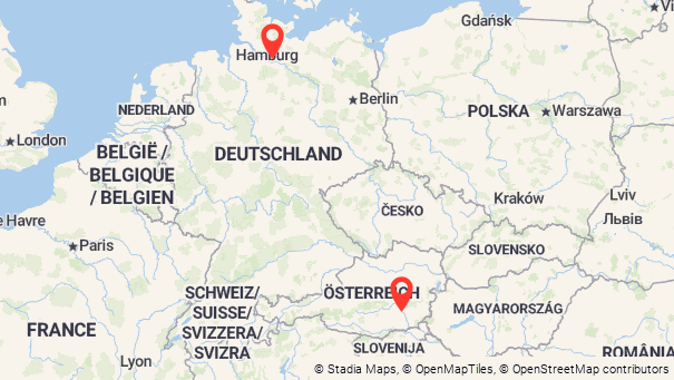 Map of company locations