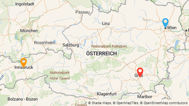 Map of company locations