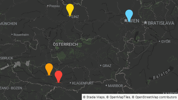 Map of company locations