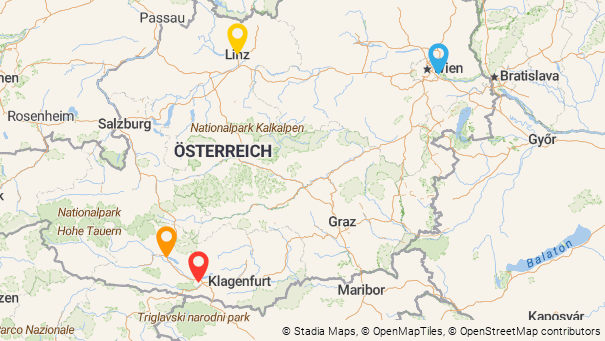Map of company locations