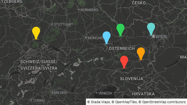 Map of company locations