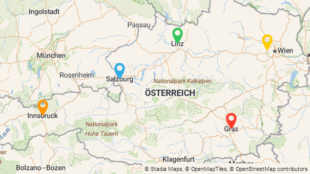 Map of company locations