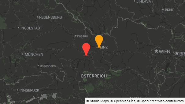 Map of company locations