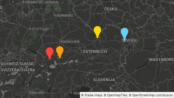 Map of company locations