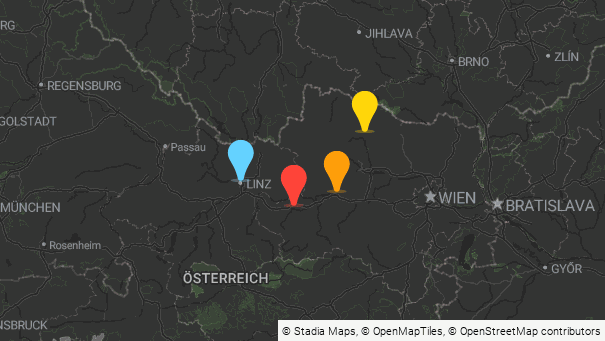 Map of company locations