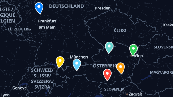 Map of company locations