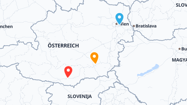 Map of company locations