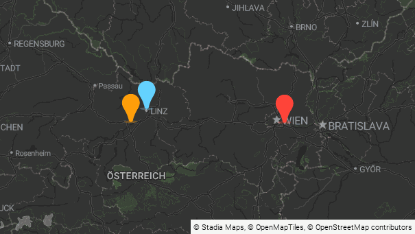 Map of company locations