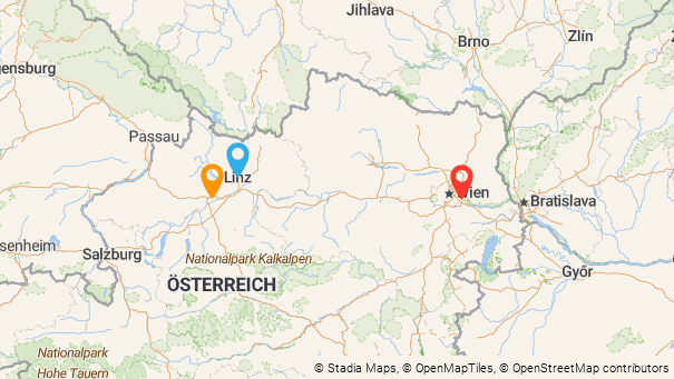 Map of company locations