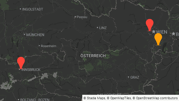 Map of company locations