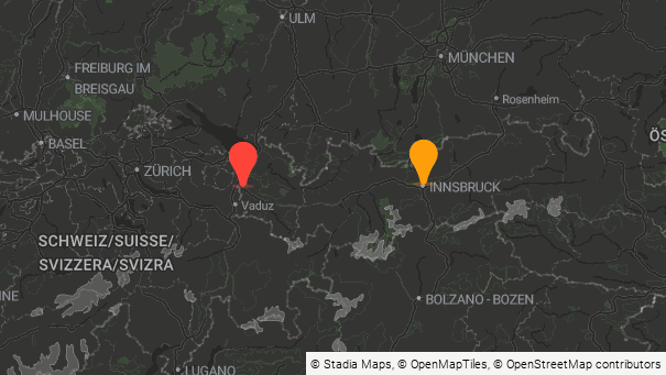 Map of company locations